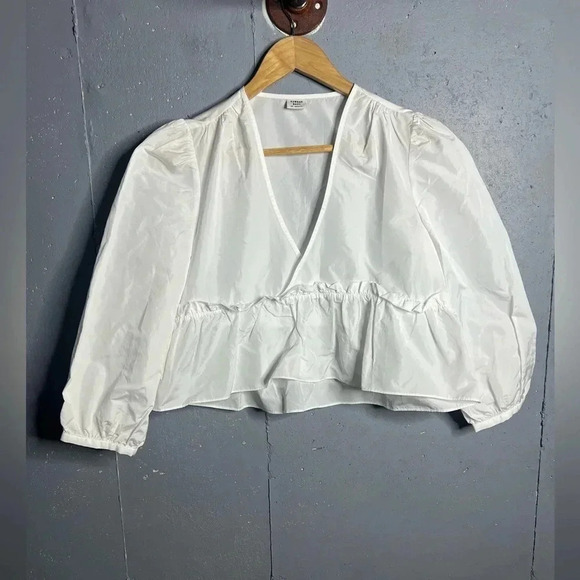 Aritzia Sunday Best Jinx Peplum Blouse - Picture 1 of 6